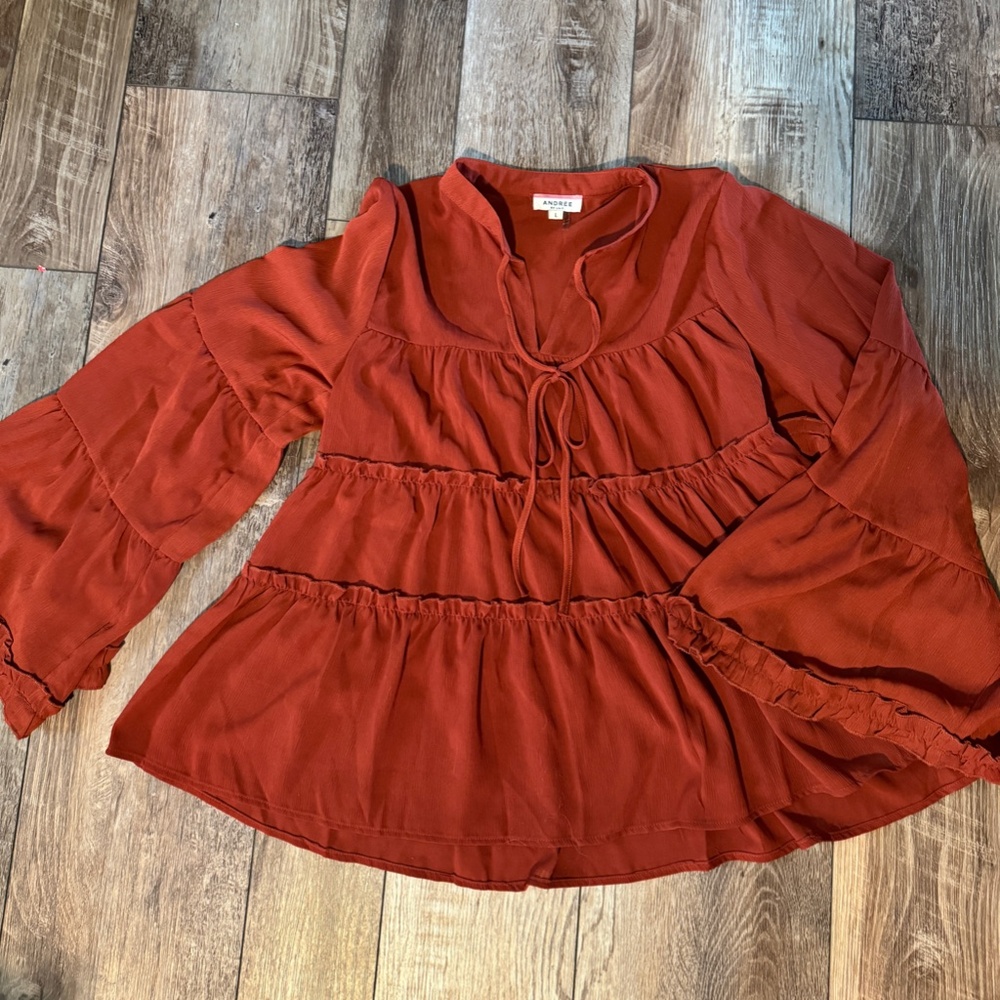 Rust Babydoll Top